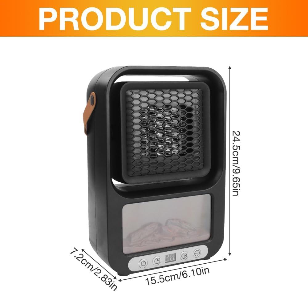 Mini Calefactor Eléctrico Portátil con Control Remoto – Calor Rápido y Seguro