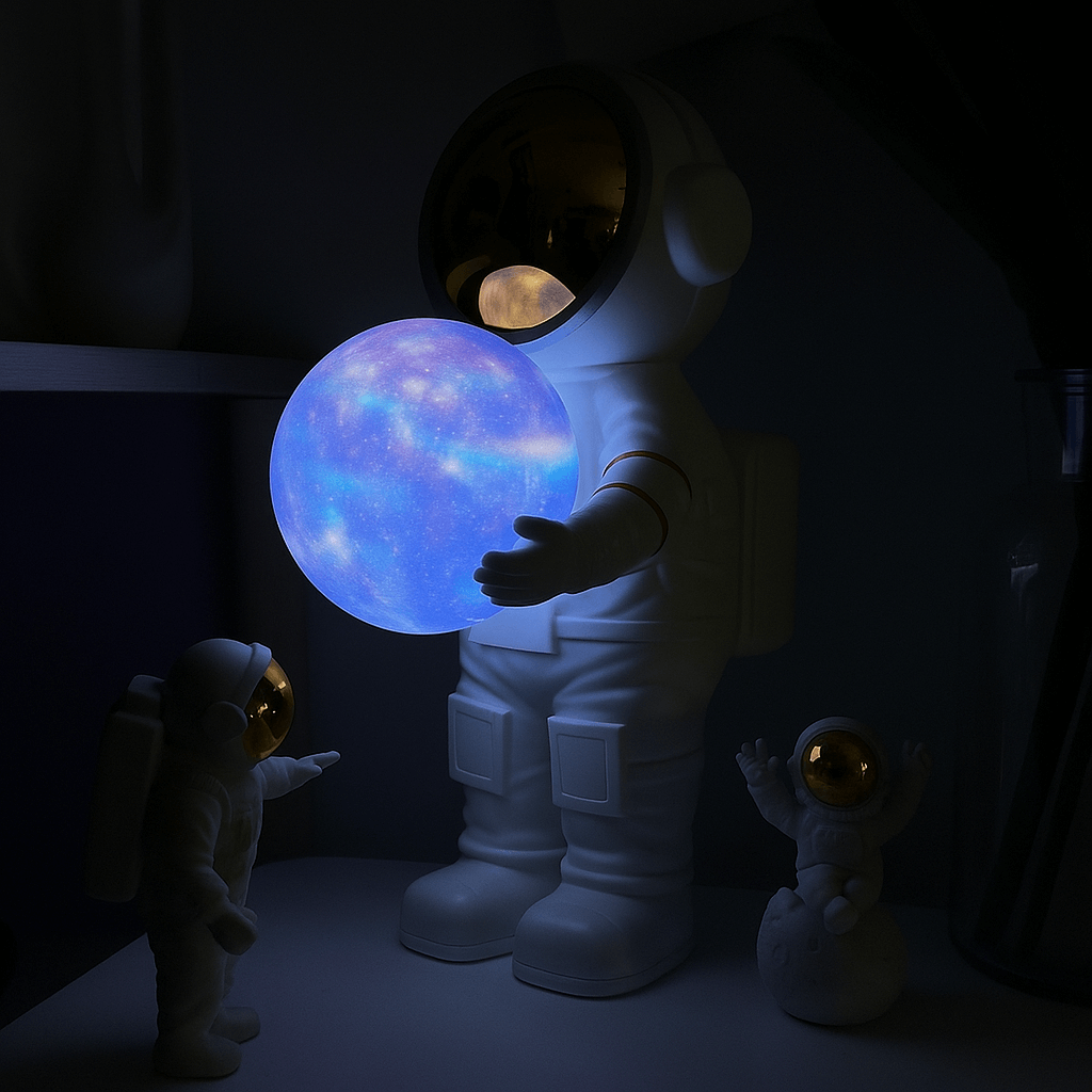 Astro Light: Lámpara de Astronauta con Altavoz Bluetooth