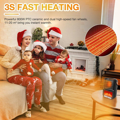 Mini Calefactor Eléctrico Portátil con Control Remoto – Calor Rápido y Seguro